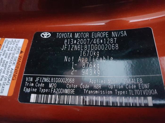 Toyota GT 86 2.0 16V Sloopvoertuig (2007, Oranje)