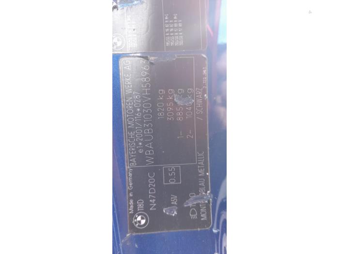 BMW 1 serie 118d 16V Sloopvoertuig (2008, Blauw)