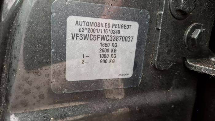 Peugeot 207/207+ 1.6 16V VTi Sloopvoertuig (2007, Zwart)