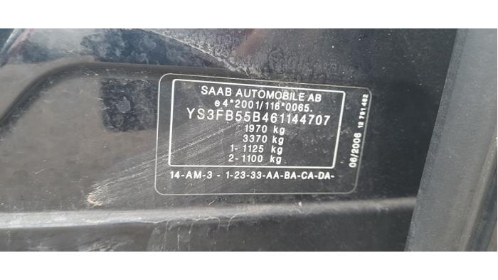 Saab 9-3 Sport Estate 1.8i 16V Sloopvoertuig (2007, Zwart)