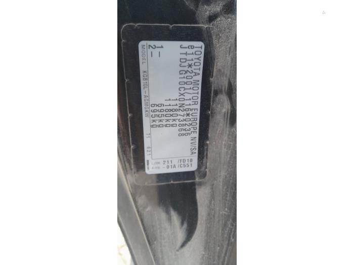 Toyota Aygo 1.0 12V VVT-i Sloopvoertuig (2008, Zwart)