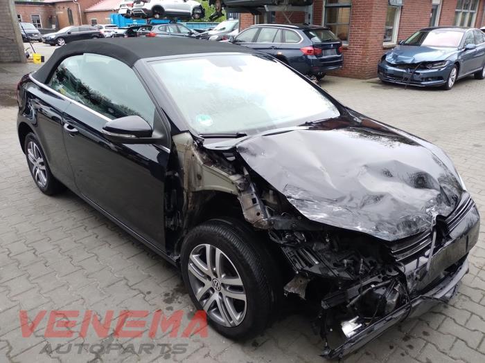 Volkswagen Golf VI Cabrio 1.4 TSI 122 16V Sloopvoertuig (2013, Zwart)