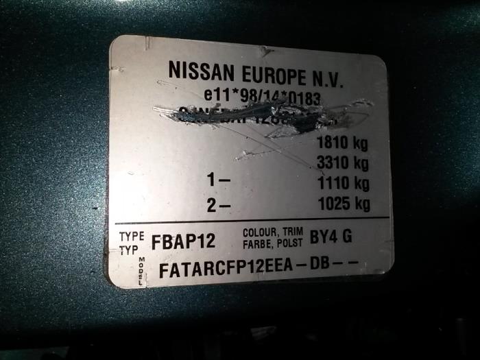 Nissan Primera 1.8 16V Sloopvoertuig (2003, Groen)