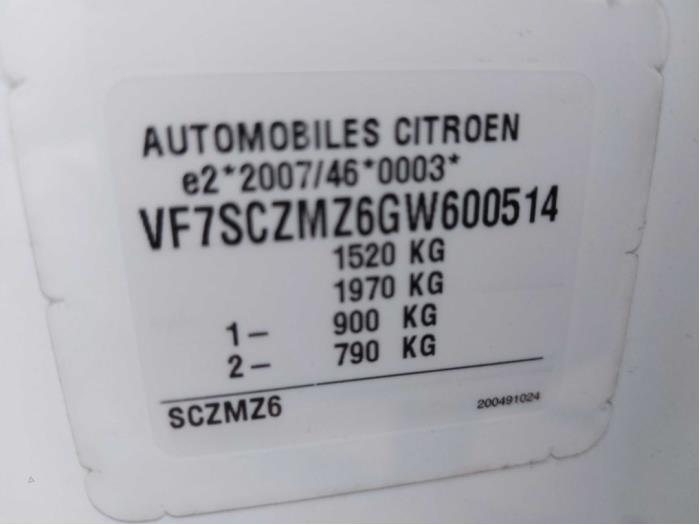 Citroen C3 Sloopvoertuig (2016, Wit)