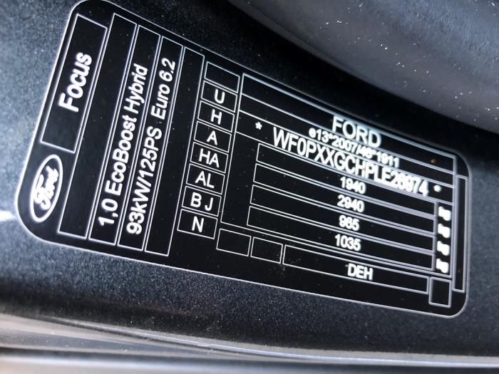Ford Focus 4 Wagon 1.0 EcoBoost 12V Hybrid 125 Sloopvoertuig (2020, Grijs)