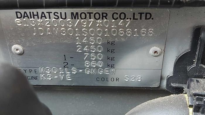 Daihatsu Sirion 2 1.3 16V DVVT Sloopvoertuig (2008, Grijs)