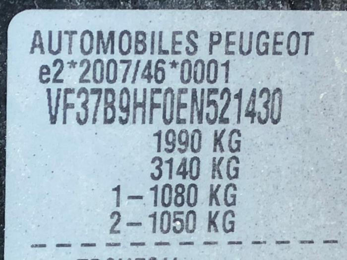 Peugeot Partner Sloopvoertuig (2015, Zwart)