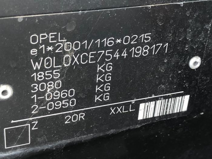 Opel Meriva 1.6 16V Sloopvoertuig (2004, Zwart)