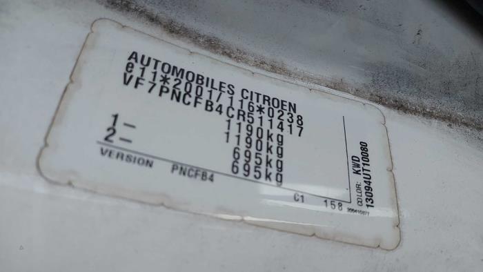 Citroen C1 1.0 12V Sloopvoertuig (2012, Wit)