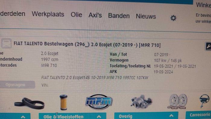 Fiat Talento 2.0 EcoJet BiTurbo 145 Sloopvoertuig (2021, Zilvergrijs)