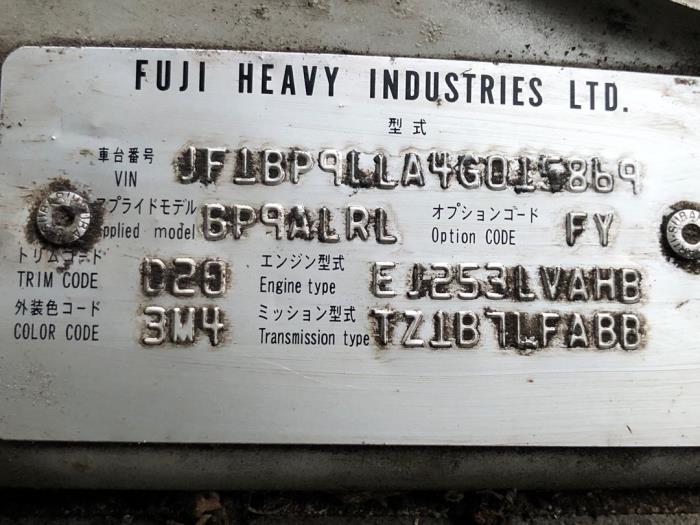 Subaru Outback 2.5 16V Sloopvoertuig (2004, Geel)