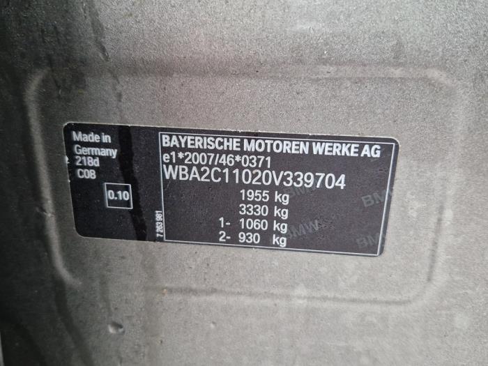 BMW 2 serie Active Tourer 218d 2.0 TwinPower Turbo 16V Sloopvoertuig (2015, Zilver)