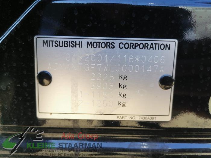 Mitsubishi Outlander 2.0 16V 4x4 Sloopvoertuig (2019, Zwart)
