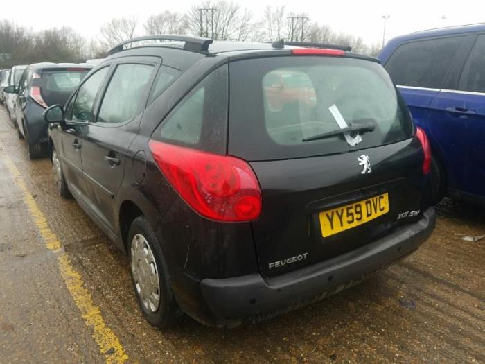 Peugeot 207 SW 1.4 16V Vti Sloopvoertuig (2009, Zwart)