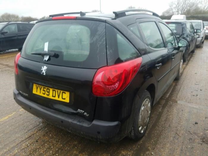 Peugeot 207 SW 1.4 16V Vti Sloopvoertuig (2009, Zwart)