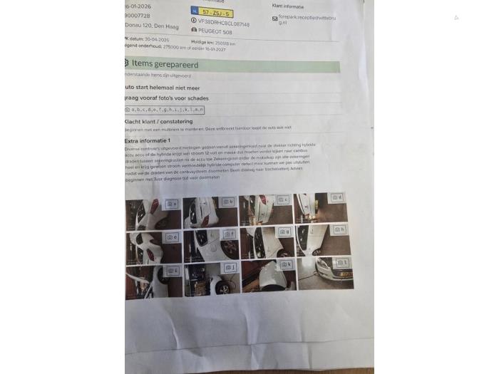 Peugeot 508 2.0 Hybrid4 16V Occasion (2013, Wit)