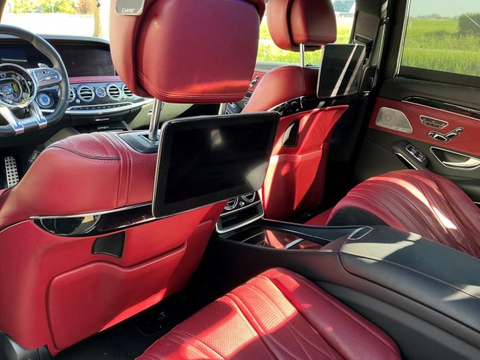 Mercedes S AMG 4.0 S-63 L AMG V8 Turbo 4-Matic+ Sloopvoertuig (2018, Wit)