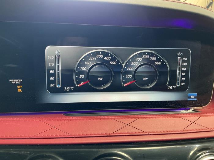 Mercedes S AMG 4.0 S-63 L AMG V8 Turbo 4-Matic+ Sloopvoertuig (2018, Wit)