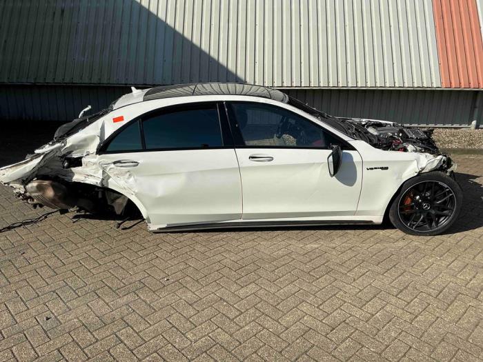 Mercedes S AMG 4.0 S-63 L AMG V8 Turbo 4-Matic+ Sloopvoertuig (2018, Wit)