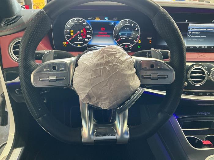 Mercedes S AMG 4.0 S-63 L AMG V8 Turbo 4-Matic+ Sloopvoertuig (2018, Wit)