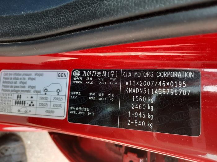 Kia Rio III 1.2 CVVT 16V Sloopvoertuig (2016, Rood)