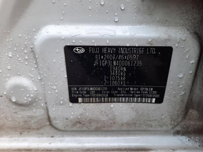 Subaru XV 1.6 AWD 16V Sloopvoertuig (2013, Wit)