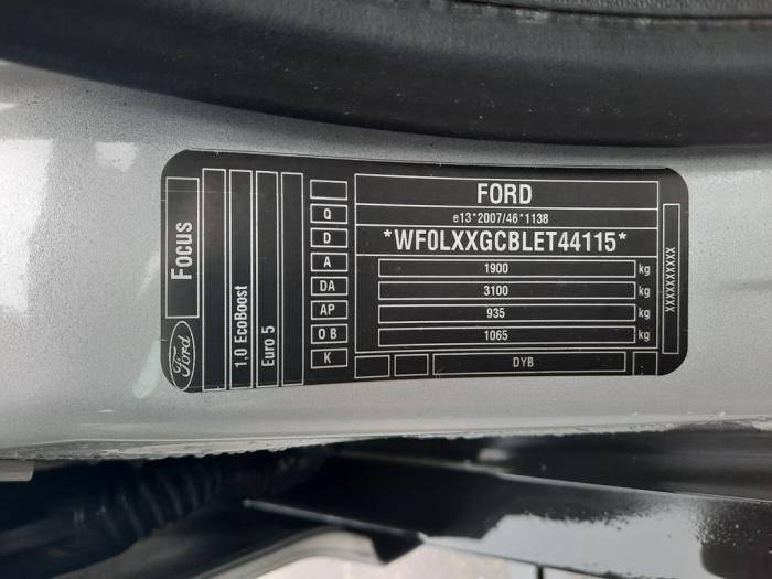 Ford Focus 3 Wagon 1.0 Ti-VCT EcoBoost 12V 125 Sloopvoertuig (2014, Grijs)