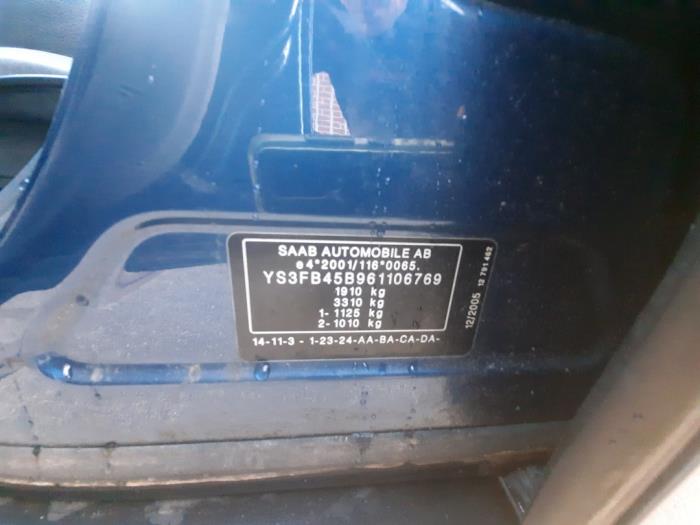 Saab 9-3 II Sport Sedan 1.8i 16V Sloopvoertuig (2006, Blauw)