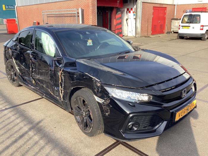 Honda Civic 1.0i VTEC Turbo 12V Sloopvoertuig (2018, Zwart)