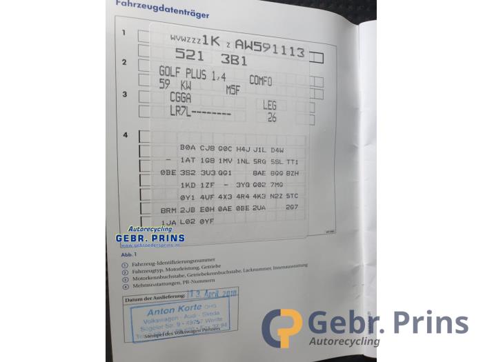 Volkswagen Golf Plus 1.4 16V Sloopvoertuig (2010, Grijs)