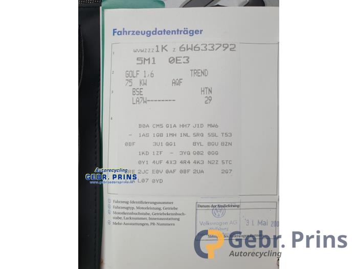 Volkswagen Golf Plus 1.6 Sloopvoertuig (2006, Grijs)