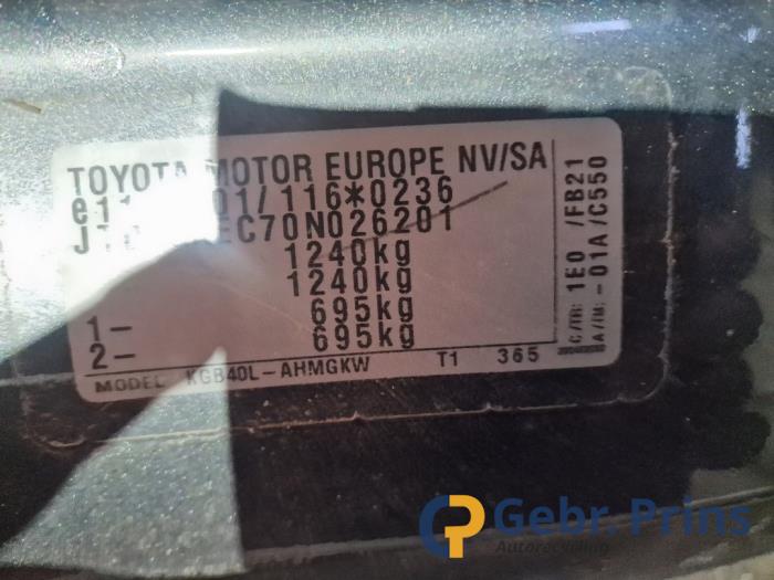 Toyota Aygo 1.0 12V VVT-i Sloopvoertuig (2014, Grijs)