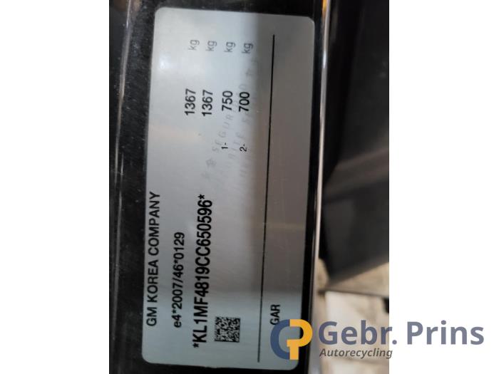 Chevrolet Spark 1.0 16V Bifuel Sloopvoertuig (2012, Zwart)