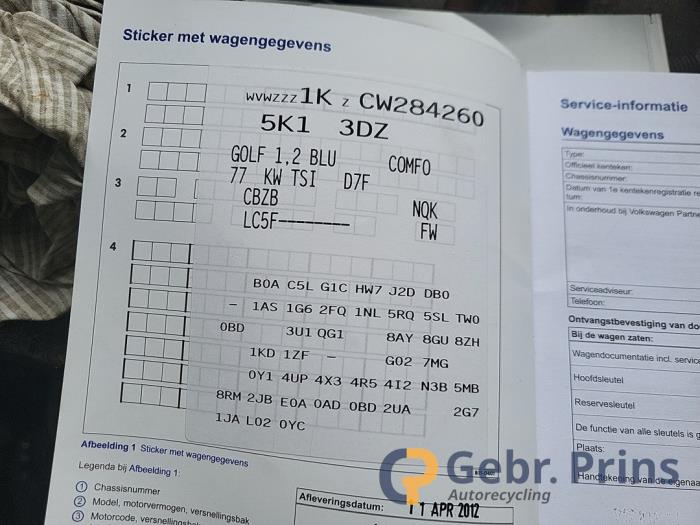 Volkswagen Golf VI 1.2 TSI BlueMotion Sloopvoertuig (2012, Blauw)