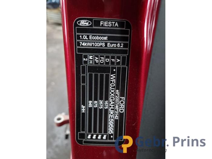 Ford Fiesta 7 1.0 EcoBoost 12V 100 Sloopvoertuig (2019, Rood)