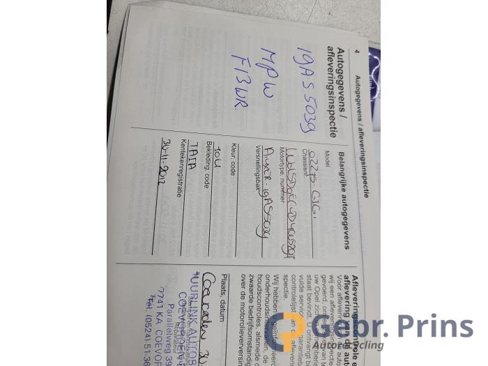 Opel Meriva 1.4 16V Ecotec Sloopvoertuig (2012, Wit)