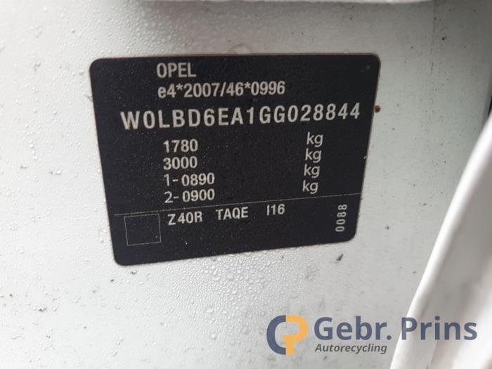 Opel Astra K 1.0 Turbo 12V Sloopvoertuig (2016, Wit)