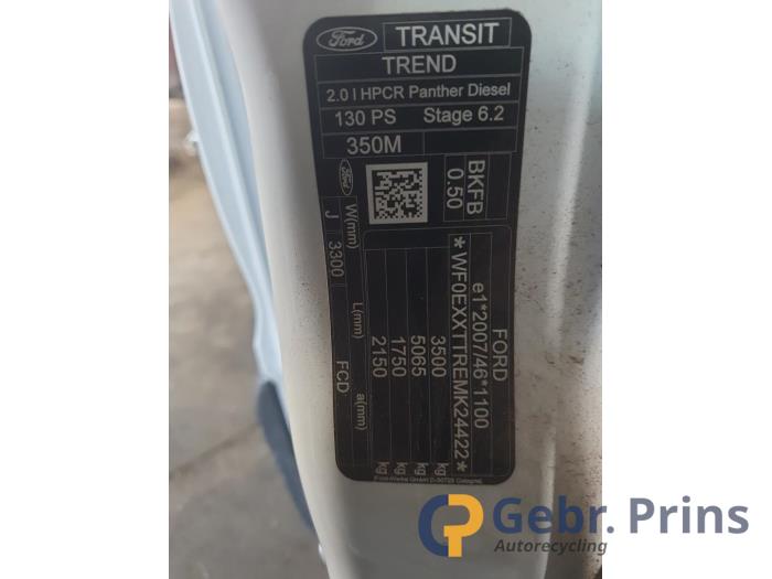 Ford Transit 2.0 TDCi 16V Eco Blue 130 Sloopvoertuig (2022, Wit)