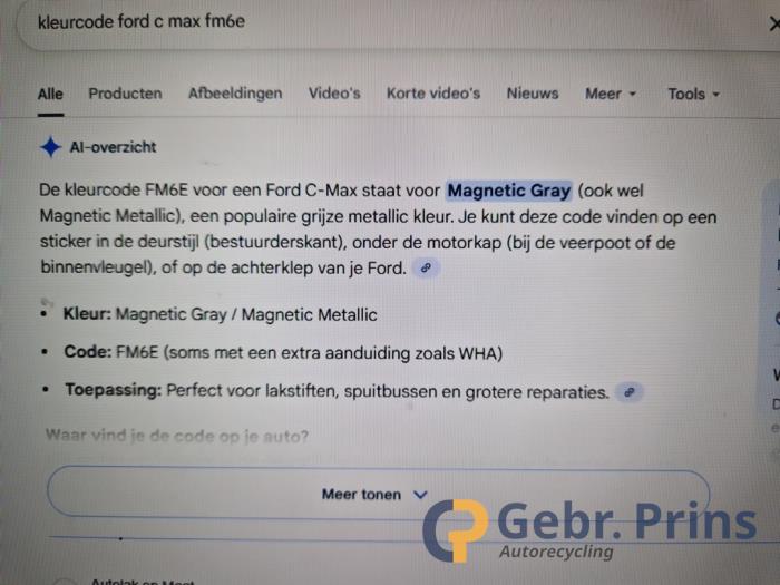 Ford C-Max 1.0 Ti-VCT EcoBoost 12V 125 Sloopvoertuig (2015, Grijs)