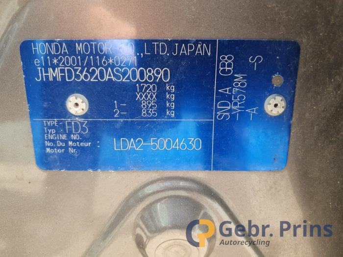 Honda Civic 1.3 Hybrid Sloopvoertuig (2010, Grijs)