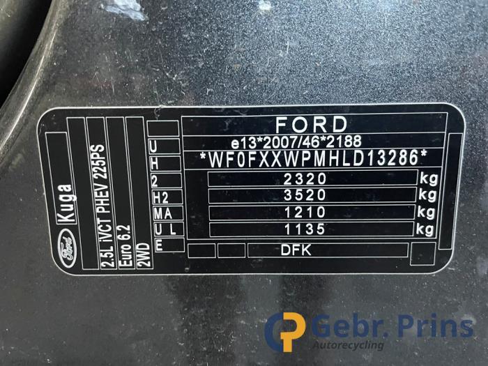 Ford Kuga III 2.5 PHEV 16V Sloopvoertuig (2020, Grijs)