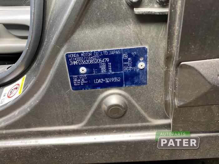 Honda Civic 1.3 Hybrid Sloopvoertuig (2008, Grijs)