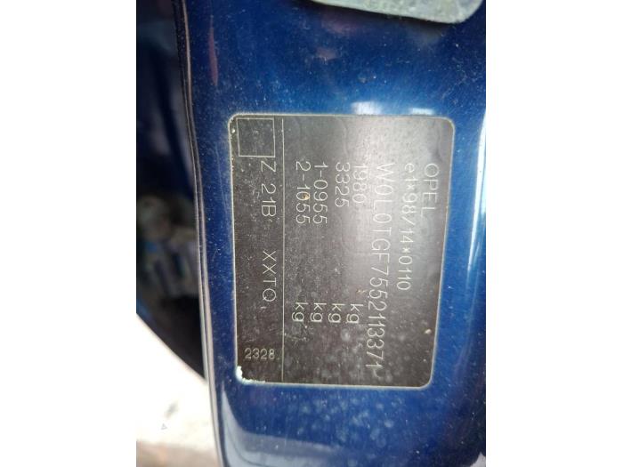 Opel Zafira 1.8 16V Sloopvoertuig (2005, Blauw)