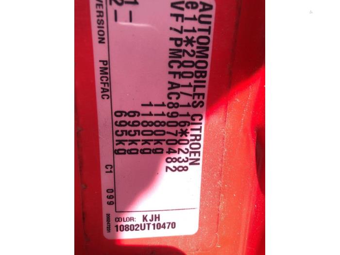 Citroen C1 1.0 12V Sloopvoertuig (2006, Rood)