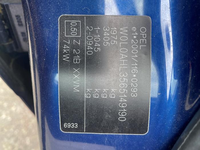 Opel Astra H SW 1.9 CDTi 100 Sloopvoertuig (2006, Blauw)