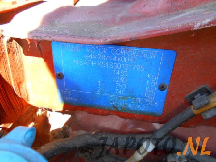 Suzuki Ignis 1.3 16V Sloopvoertuig (2002, Rood)