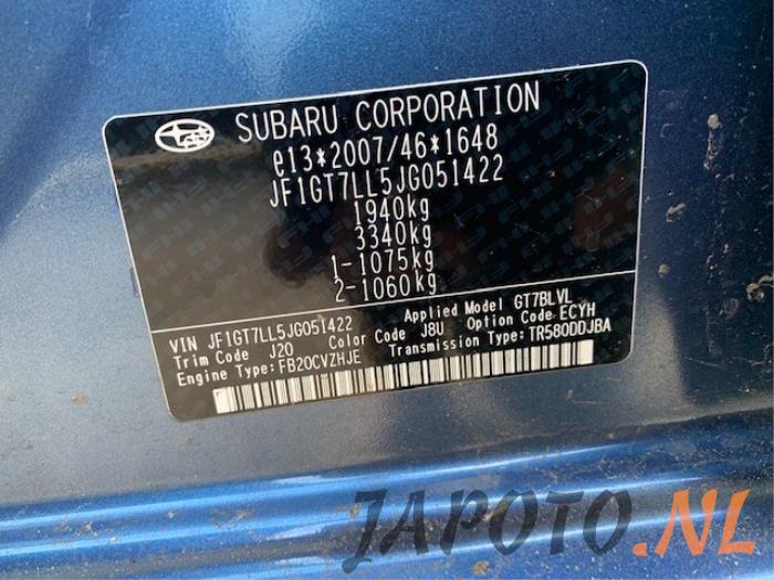 Subaru XV 2.0 AWD 16V Sloopvoertuig (2018, Blauw)