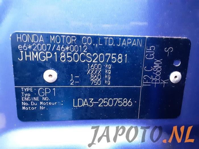 Honda Jazz 1.3 VTEC 16V Hybrid Sloopvoertuig (2011, Blauw)