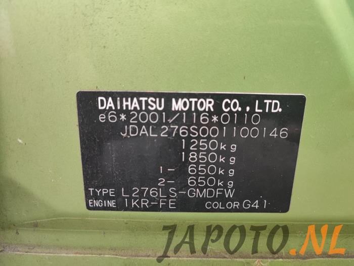 Daihatsu Cuore 1.0 12V DVVT Sloopvoertuig (2008, Groen)