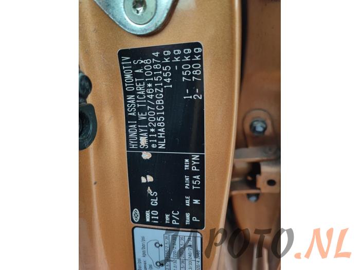 Hyundai i10 1.2 16V Sloopvoertuig (2016, Oranje)